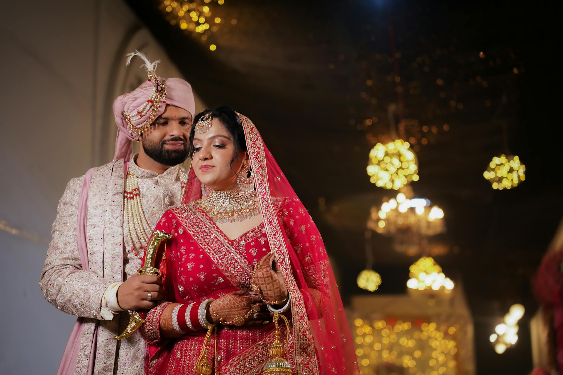 Elite Indian couple on wedding day