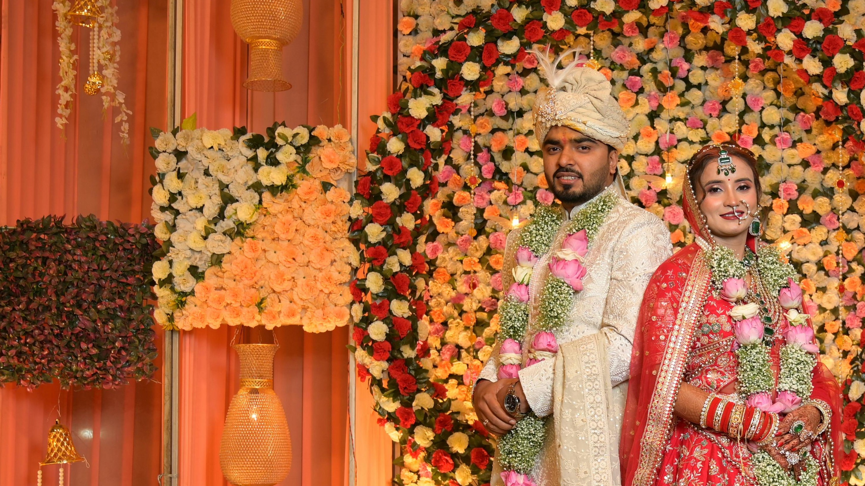 Beautiful Indian wedding couple
