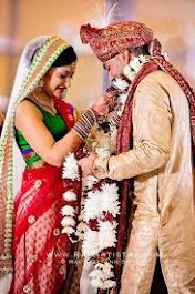 Second Bride and groom in traditional wedding attire